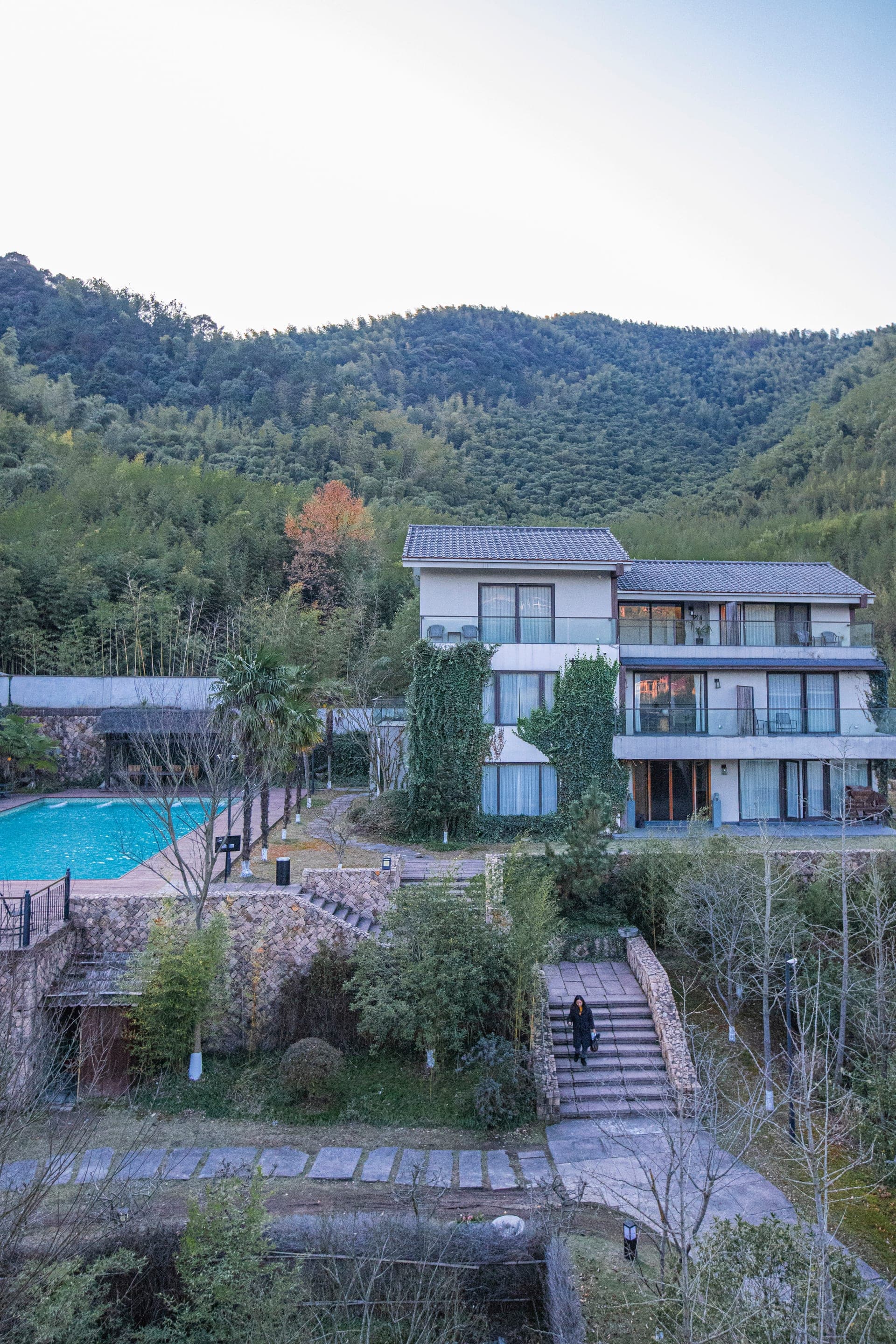 莫干山缦田冬藏楼外观,8间客房